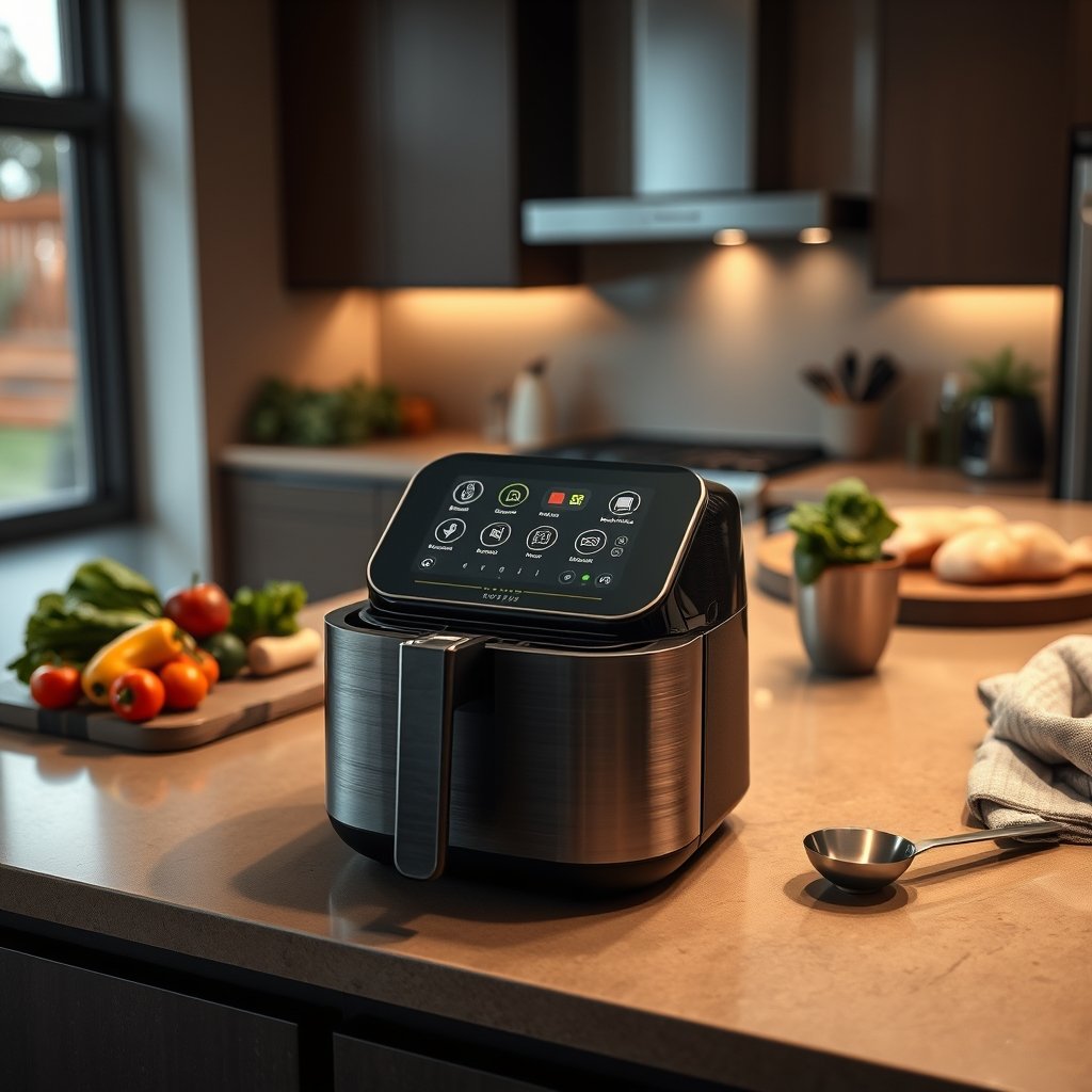 AI air fryer with food recognition - Illustration 1