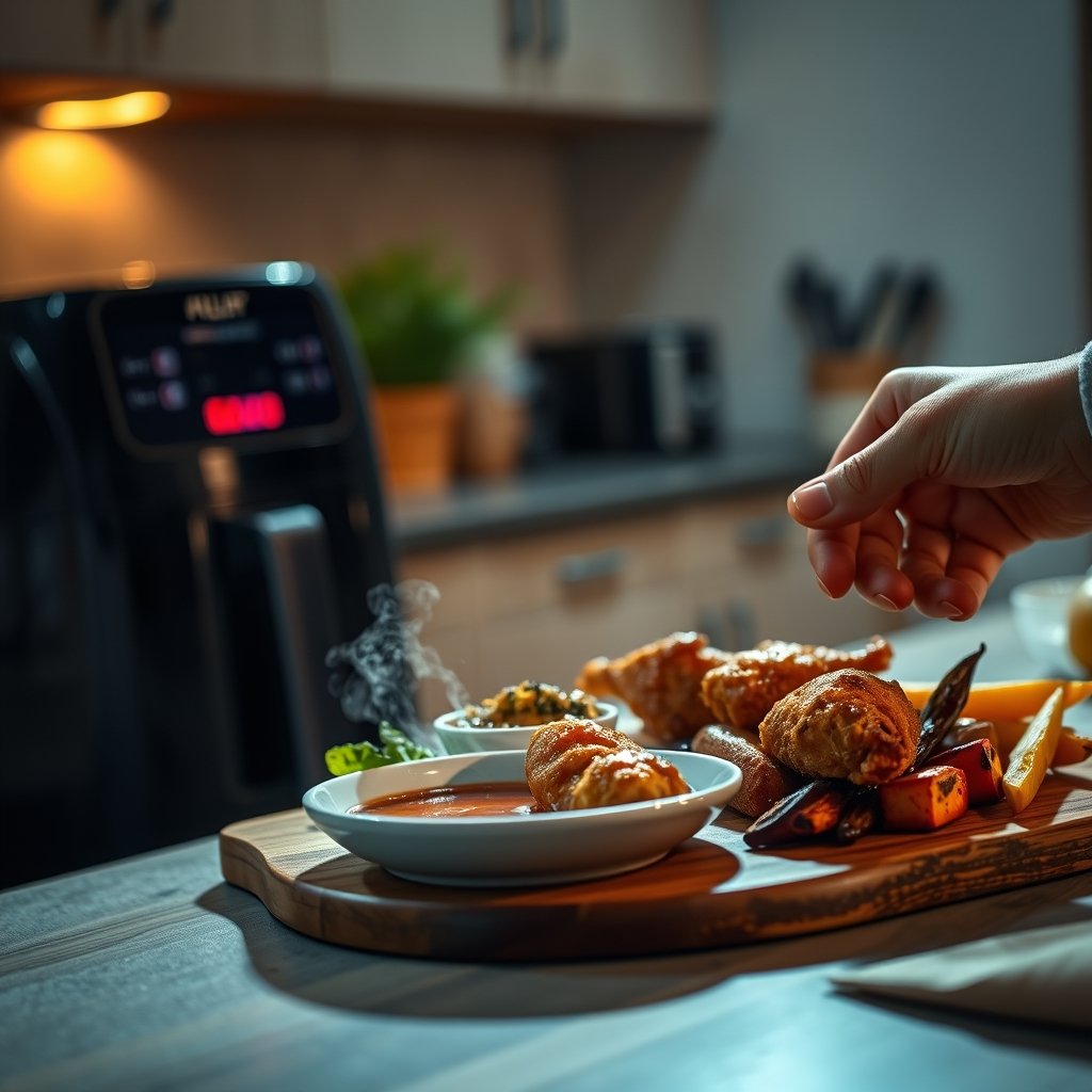 AI air fryer with food recognition - Illustration 3