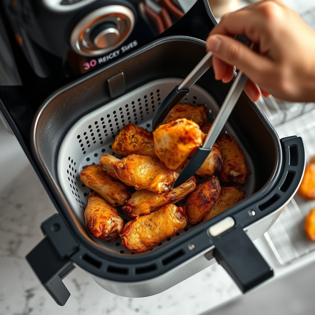 ceramic airfryer in action