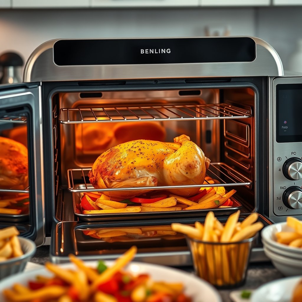 air fryer in action